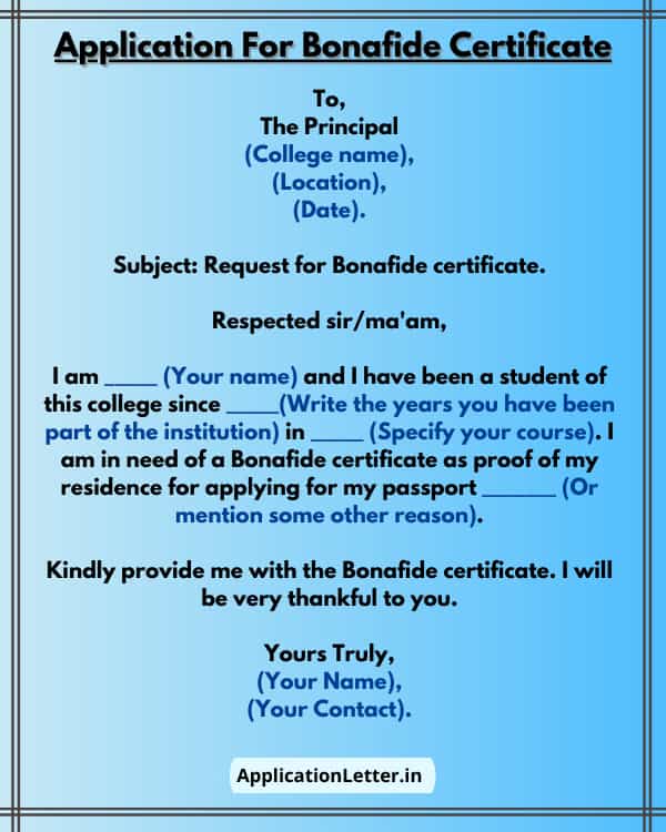 Application For Bonafide Certificate From School By Parents, Application Letter For Bonafide Certificate From School For Bank Account, School Bonafide Certificate PDF Download , Request Letter For Bonafide Certificate From School, Bonafide Certificate Application Letter