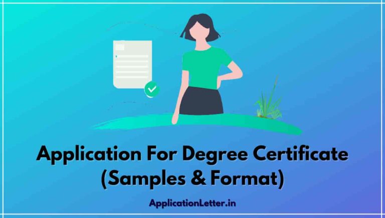 application letter for applying degree certificate